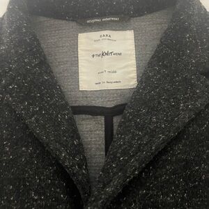 Zara Charcoal Knit Blazer